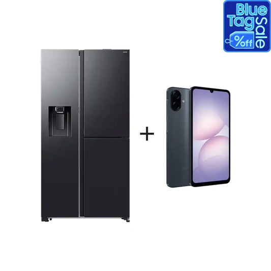 Samsung Side By Side 609L Food Showcase - Gentle Black + Free Gift
