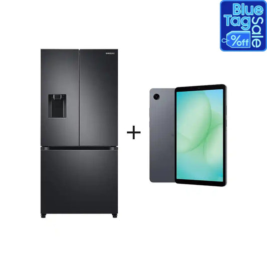 Samsung 470L Net Frost Free French Door Fridge - Black + Free Gift