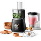 Philips 850W Viva Collection Compact Food Processor - Black