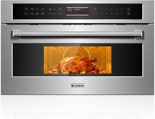 AAOBOSI 30-Inch Built-In Microwave Oven, Air Fryer & Convection Oven Combo