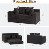 cidludto Convertible Sofa Bed – 3-in-1 Boneless Loveseat & Futon