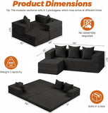6-in-1 Boneless Modular Sectional Sofa