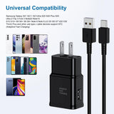 Type-C Fast Charger – 2-Pack USB-C Android Phone Chargers with 6ft Cables