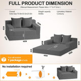 Erament Convertible Sofa Bed – Boneless Foldable Corduroy Futon Sleeper
