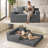 Erament Convertible Sofa Bed – Boneless Foldable Corduroy Futon Sleeper