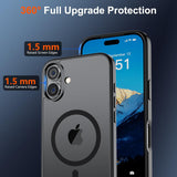 SUPFINE Magnetic Case for iPhone 17 – Black with Screen Protector
