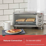BLACK+DECKER 4-Slice Toaster Oven with Natural Convection – TO1760SS