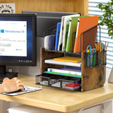 DAOUTIME 4-Tier Mesh Desk Organizer
