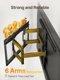 monTEK 1.1-Inch Ultra Slim Full Motion TV Wall Mount for 43-90 Inch TVs