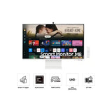 Samsung 32" Smart Monitor M80D UHD, USB-C with Speakers & Remote – Warm White
