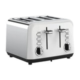 Swan Townhouse Stainless Steel Pearl White 4 Slice Toaster