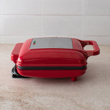 Retro Belgian Waffle Maker - Red