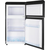 Swan Retro Black Double Door Fridge and Freezer Combo
