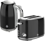 Glossy Black Kettle and Toaster Pack