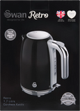 Swan Retro Glossy Black Kettle
