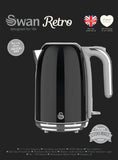 Glossy Black Kettle and Toaster Pack