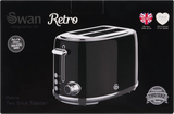 Swan Retro Toaster Glossy Black