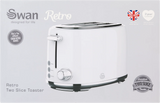 Swan Retro White Toaster