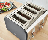 Nordic Slate Grey Cordless Kettle & 4 Slice Toaster