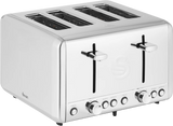Classic 4 Slice Polished Stainless Steel Toaster