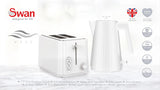 Swan Wave 1,7 Litre Cordless Kettle and 2 Slice Toaster Breakfast Pack White