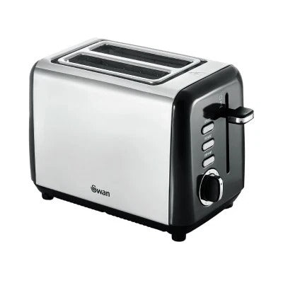 Swan Townhouse Stainless Steel Black 2 Slice Toaster