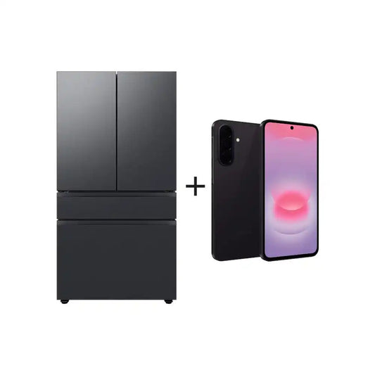Samsung 630L Bespoke French Door Fridge With Beverage Center™ – Black + Free Gift