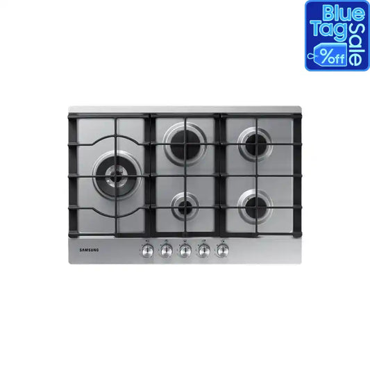 Samsung 75cm 5 Burner Gas Hob With A 60cm Cut Out, Stainless Steel Finish