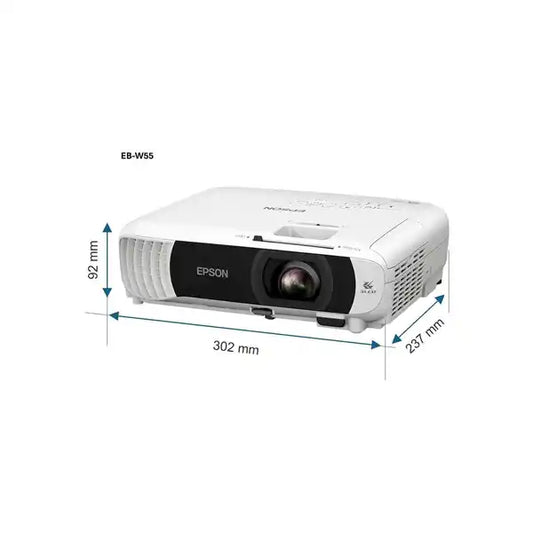 Epson Wxga Lamp Projector, Built-In Wifi, 2x Hdmi Ports, 4,000 Lumens, Up To 320 Inches Large Display