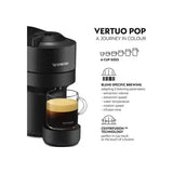 Nespresso Vertuo Pop Coffee Machine - Liquorice Black
