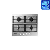 Samsung 60cm 4 Burner Gas Hob With Cast Iron Grates, Stainless Steel Finish
