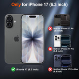 SUPFINE Magnetic Case for iPhone 17 – Black with Screen Protector