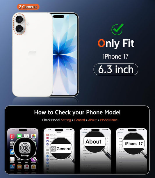 FNTCASE for iPhone 17 – Clear MagSafe-Compatible Phone Case