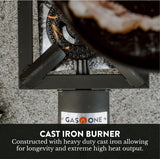 GasOne High Pressure Single Propane Burner – Outdoor Cooking Burner with Heat Shield & Guard