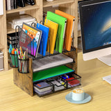 DAOUTIME 4-Tier Mesh Desk Organizer