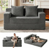 Erament Convertible Sofa Bed – Boneless Foldable Corduroy Futon Sleeper