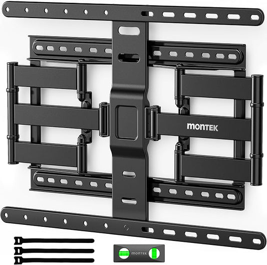 monTEK 1.1-Inch Ultra Slim Full Motion TV Wall Mount for 43-90 Inch TVs