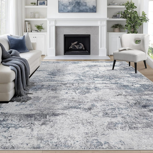 RELEANY Washable Ar8×10 Area Rug for Living Room, Washable Bedroom & Dining Room – Blue Greyea Rug, 8' × 10' (Copy)