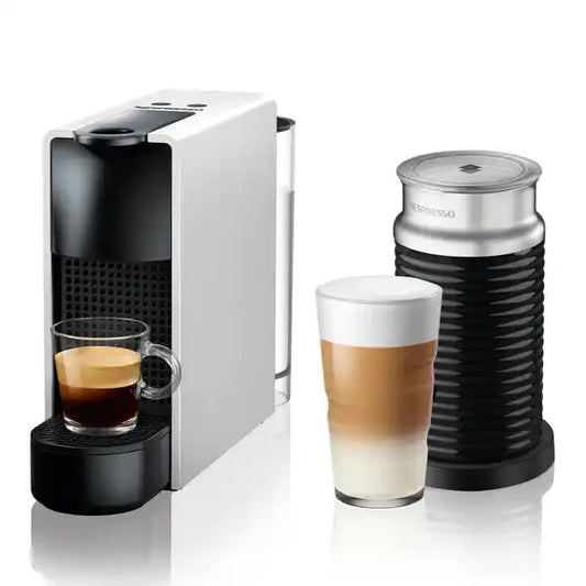 Nespresso Essenza Bundle 1450W Mini Automatic Espresso Machine with Aeroccino Milk Frother - Silver