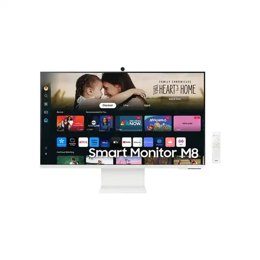 Samsung 32" Smart Monitor M80D UHD, USB-C with Speakers & Remote – Warm White