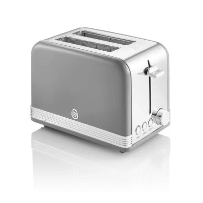 Retro Grey 2 Slice Toaster