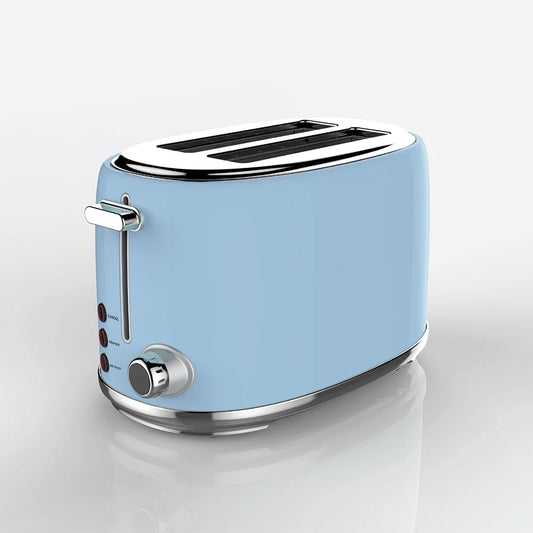 2 Slice Stainless Steel Blue Toaster