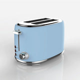 2 Slice Stainless Steel Blue Toaster