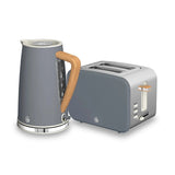Nordic Slate Grey Cordless Kettle & 2 Slice Toaster