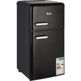 Swan Retro Black Double Door Fridge and Freezer Combo