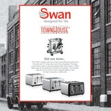 Swan Townhouse Stainless Steel Silver 4 Slice Toaster