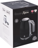 Swan Retro Glossy Black Kettle