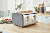 Nordic Slate Grey Cordless Kettle & 4 Slice Toaster