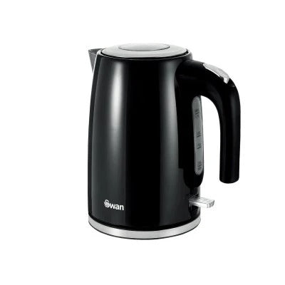 Swan Townhouse Stainless Steel Black 1,7 Litre Jug Kettle