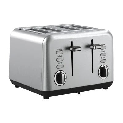 Swan Townhouse Stainless Steel Silver 4 Slice Toaster
